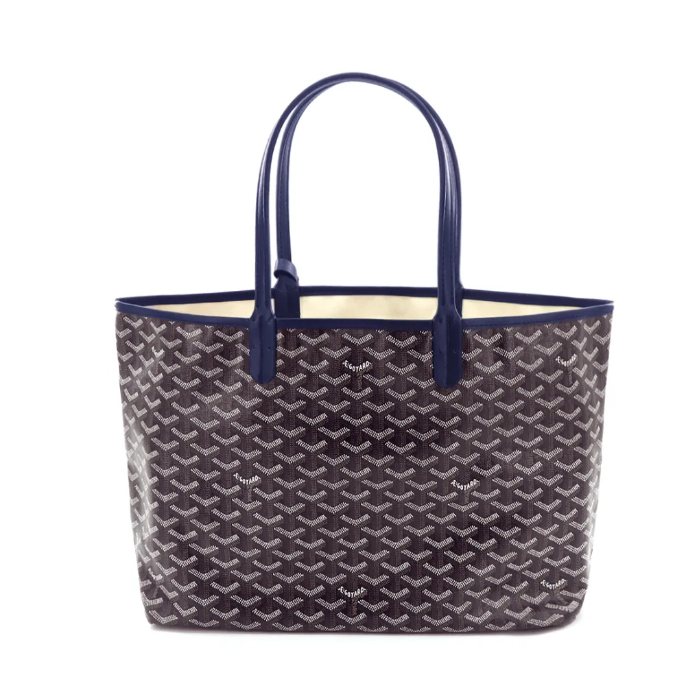 Go*ard double-sided tote bag small dark blue/brown