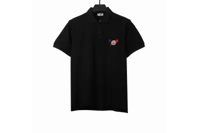 Moncler tennis racket print POLO black 01