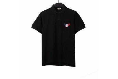 Moncler tennis racket print POLO black 01