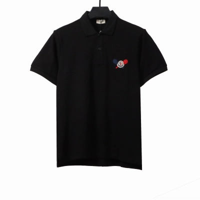 Moncler tennis racket print POLO black 01
