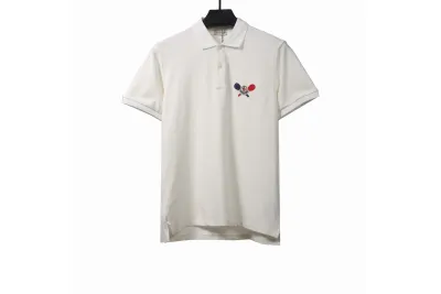 Moncler tennis racket print POLO white 01