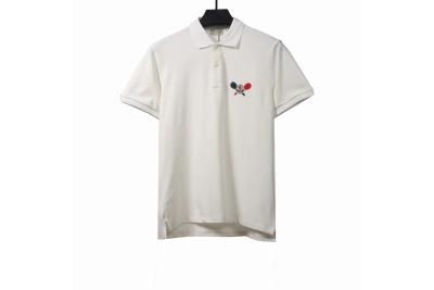 Moncler tennis racket print POLO white 01