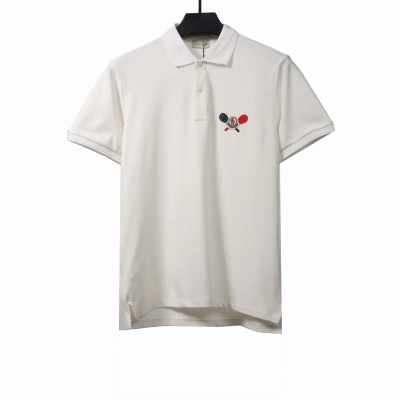Moncler tennis racket print POLO white 01