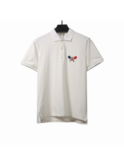 Moncler tennis racket print POLO white 01