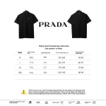 Prada classic triangle cotton polo black
