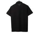 Prada classic triangle cotton polo black