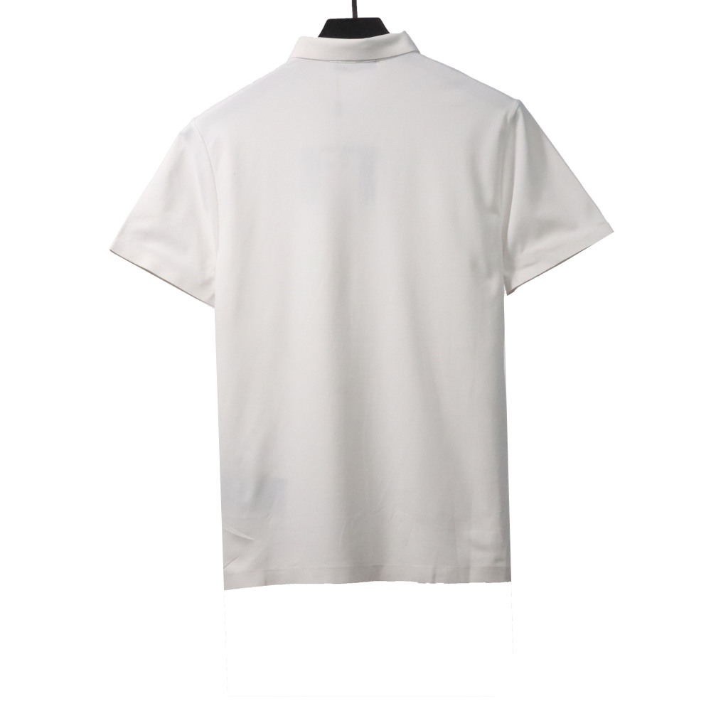 Prada classic triangle cotton polo white