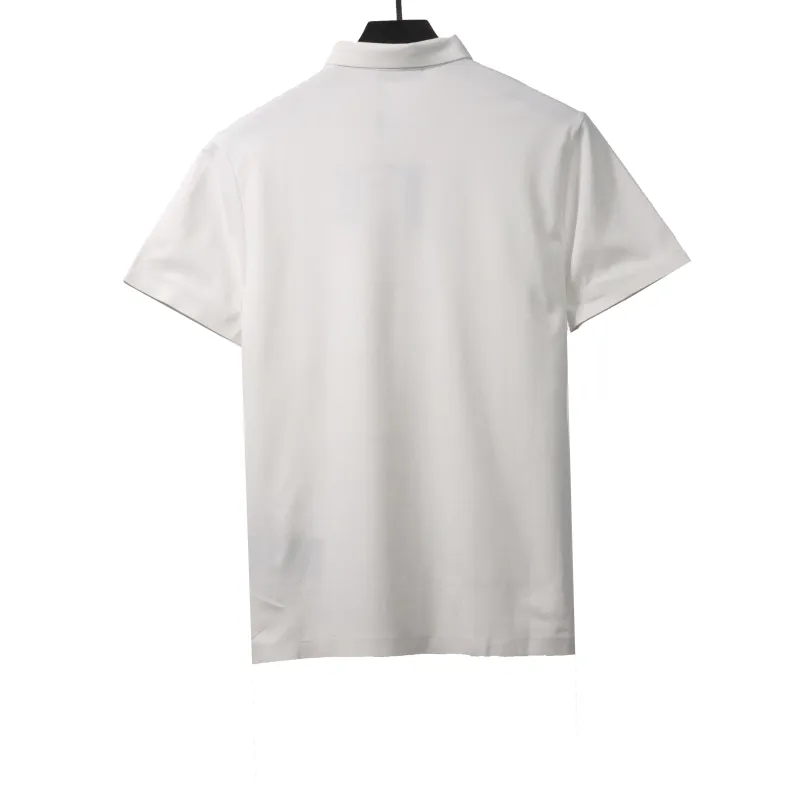  Prada classic triangle cotton polo white