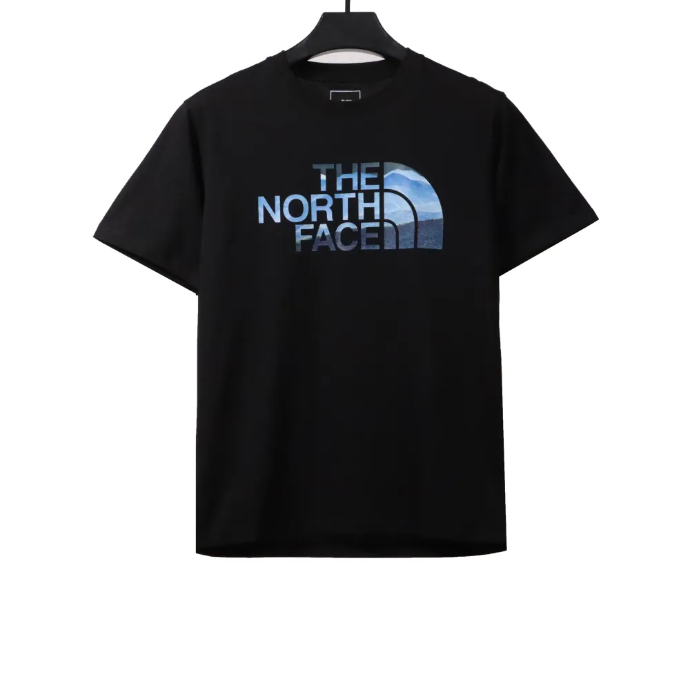 The North Face ocean wave print short sleeves black T-Shirts