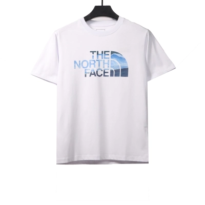 The North Face ocean wave print short sleeves white T-Shirts 02