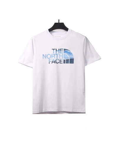 The North Face ocean wave print short sleeves white T-Shirts 02