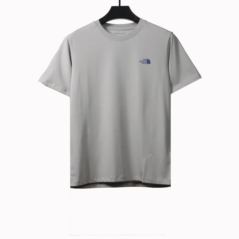 The North Face snow mountain peak print short sleeves gray-brown T-Shirts
