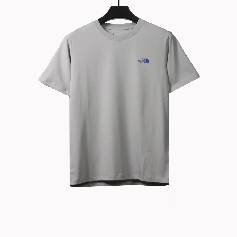The North Face snow mountain peak print short sleeves gray-brown T-Shirts