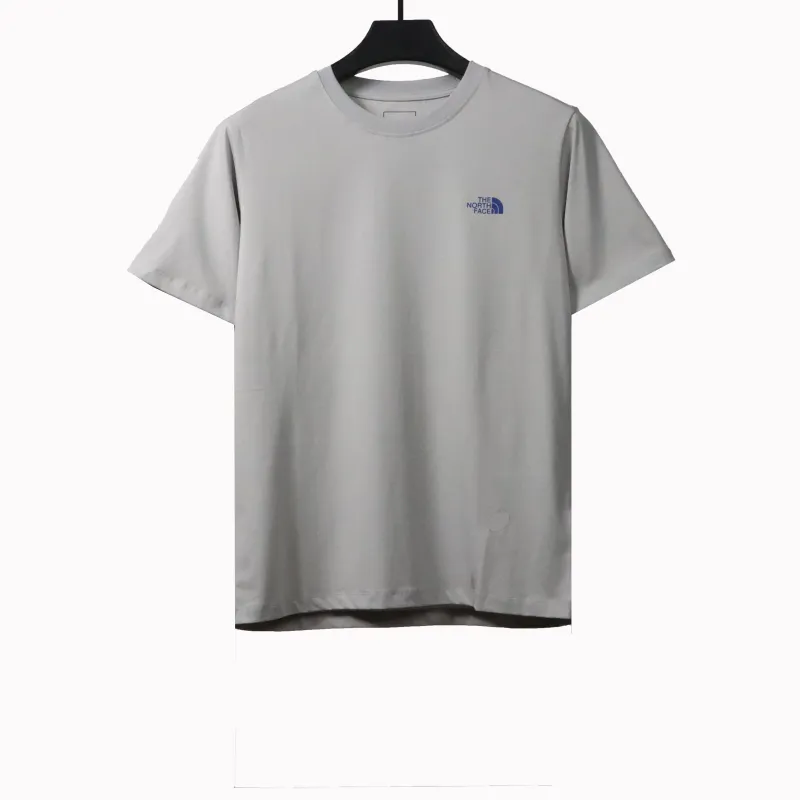 The North Face snow mountain peak print short sleeves gray-brown T-Shirts