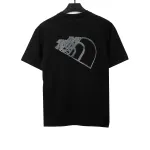 The North Face twill 3D three-dimensional LOGO short sleeves black T-Shirts