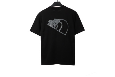The North Face twill 3D three-dimensional LOGO short sleeves black T-Shirts 02
