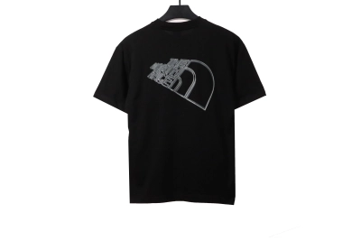 The North Face twill 3D three-dimensional LOGO short sleeves black T-Shirts 02