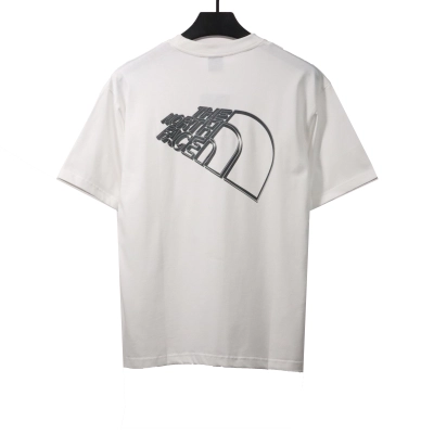 The North Face twill 3D three-dimensional LOGO short sleeves white T-Shirts 02