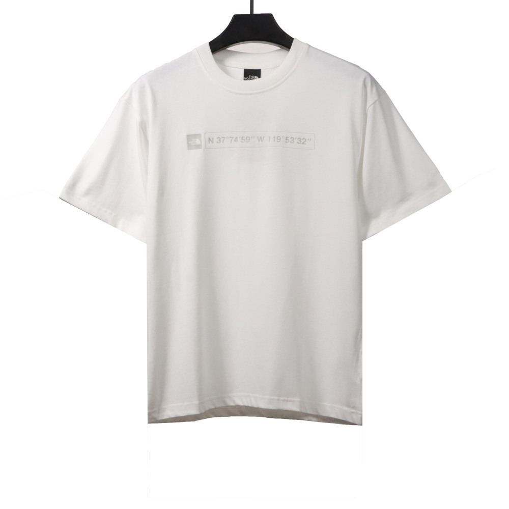 The North Face twill 3D three-dimensional LOGO short sleeves white T-Shirts