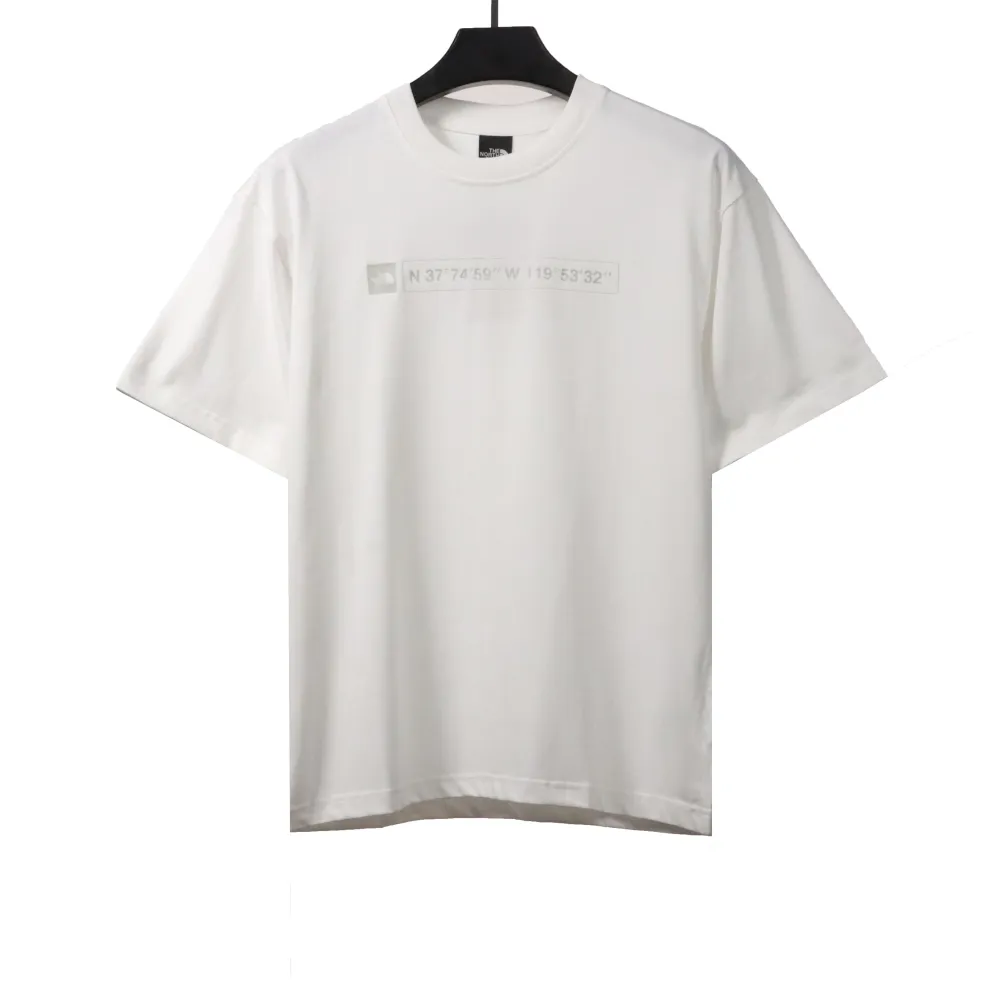 the n0*h F**e twill 3d three-dimensional logo short sleeves white t-shirts