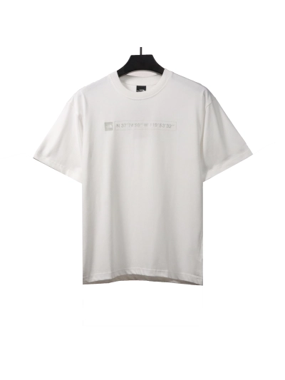 The North Face twill 3D three-dimensional LOGO short sleeves white T-Shirts 01