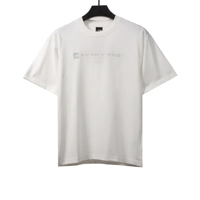 The North Face twill 3D three-dimensional LOGO short sleeves white T-Shirts