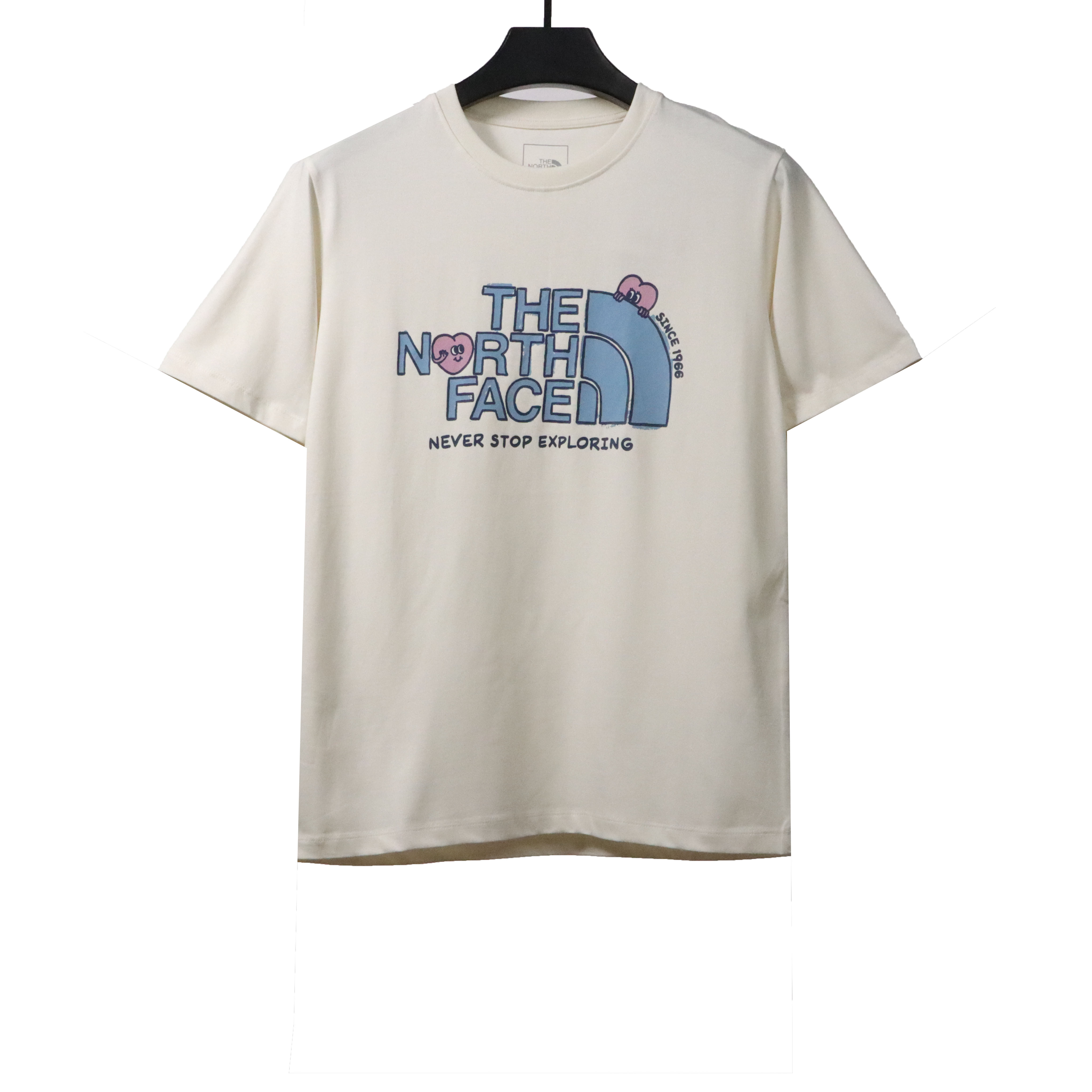 TheNorthFace graffiti small heart print short sleeve white T-Shirts