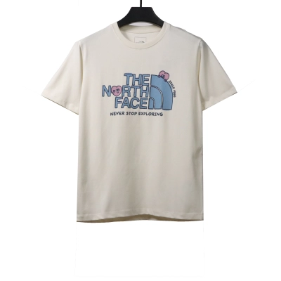 TheNorthFace graffiti small heart print short sleeve white T-Shirts 01