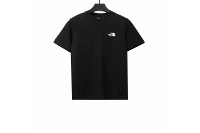 The North Face simple small logo LOGO short sleeve black T-Shirts 01