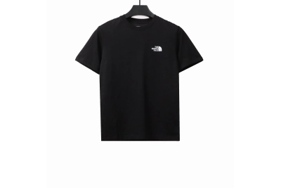 The North Face simple small logo LOGO short sleeve black T-Shirts 01
