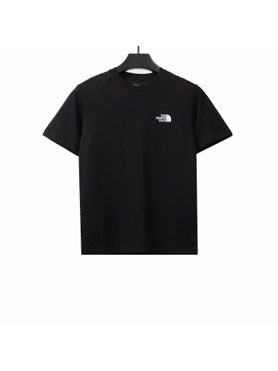 The North Face simple small logo LOGO short sleeve black T-Shirts 01