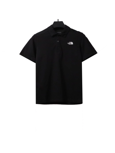 The North Face simple small logo POLO black 01