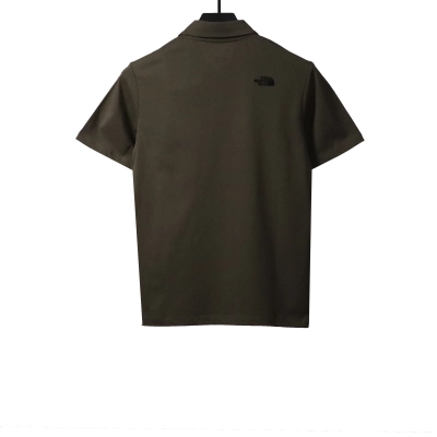 TheNorthFace simple small logo POLO gray green 02