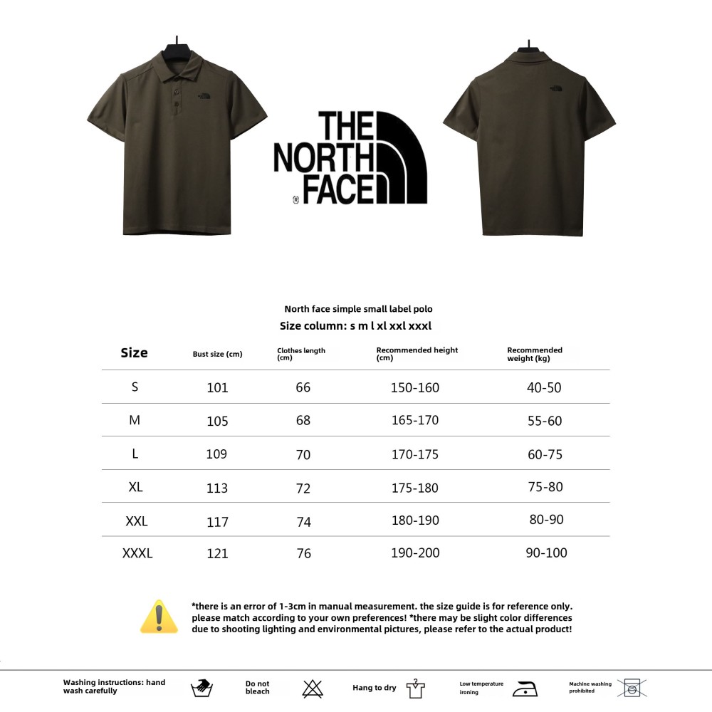 TheNorthFace simple small logo POLO gray green