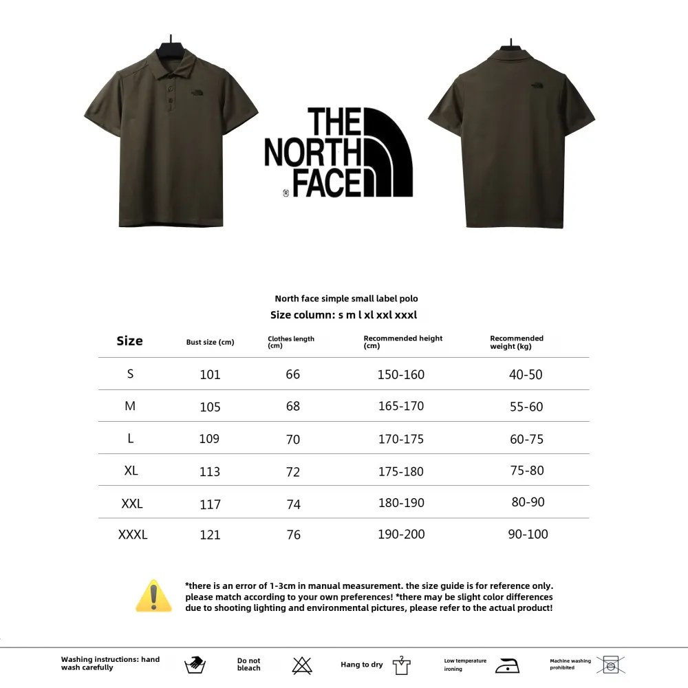 TheNorthFace simple small logo POLO gray green