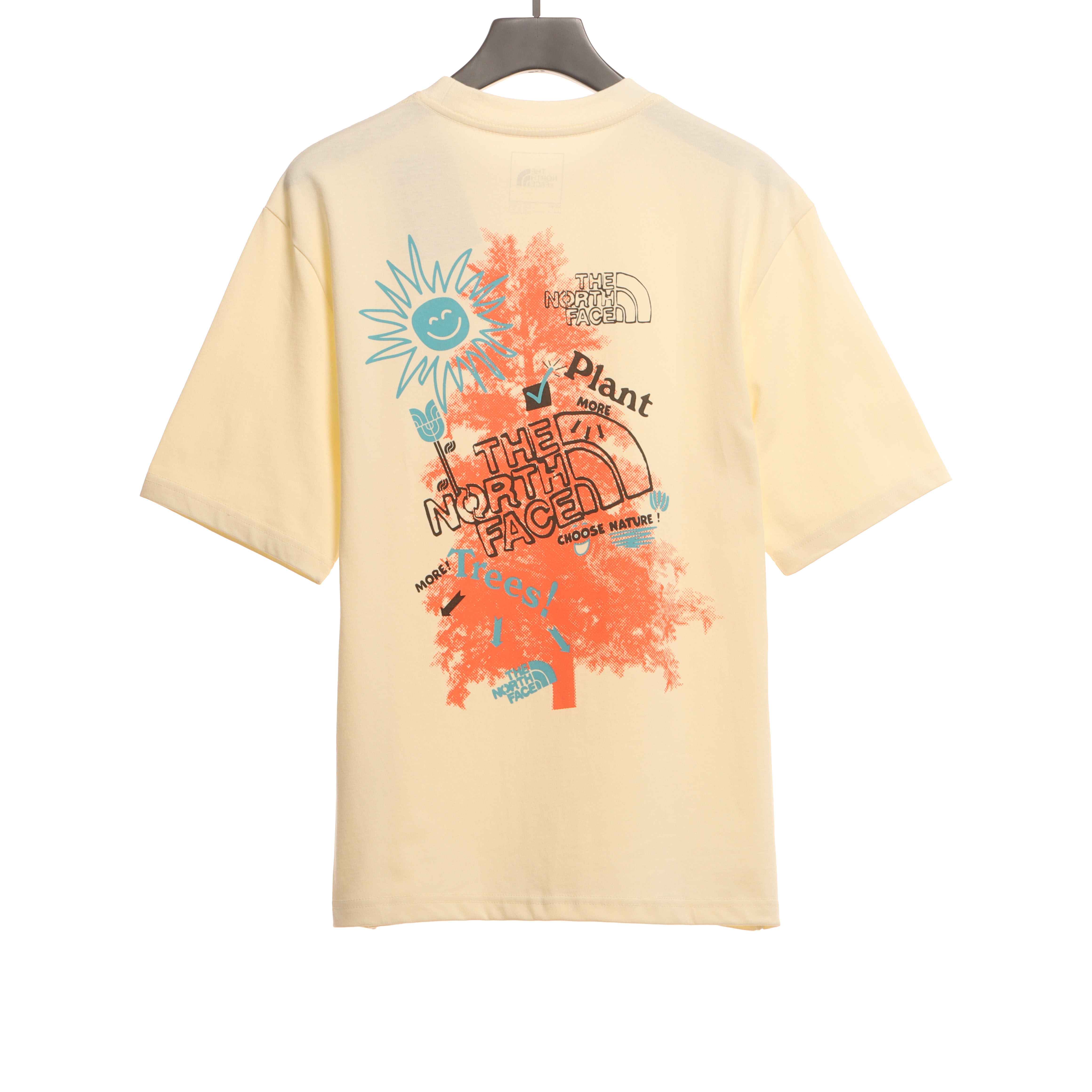 TheNorthFace sunflower tree LOGO print short sleeve T-Shirts