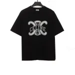  Celine Arc de Triomphe LOGO print short-sleeved shirt black T-Shirts