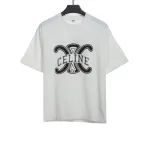  Celine Arc de Triomphe LOGO print short-sleeved shirt white T-Shirts