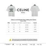 Celine Arc de Triomphe LOGO print short-sleeved shirt white T-Shirts