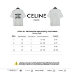  Celine Arc de Triomphe LOGO print short-sleeved shirt white T-Shirts