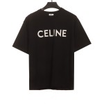 Celine basic letter short-sleeved shirt black T-Shirts