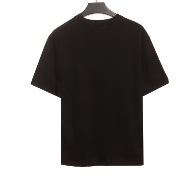 Celine basic letter short-sleeved shirt black T-Shirts 02