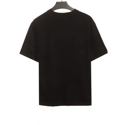 Celine basic letter short-sleeved shirt black T-Shirts 02
