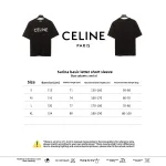  Celine basic letter short-sleeved shirt black T-Shirts