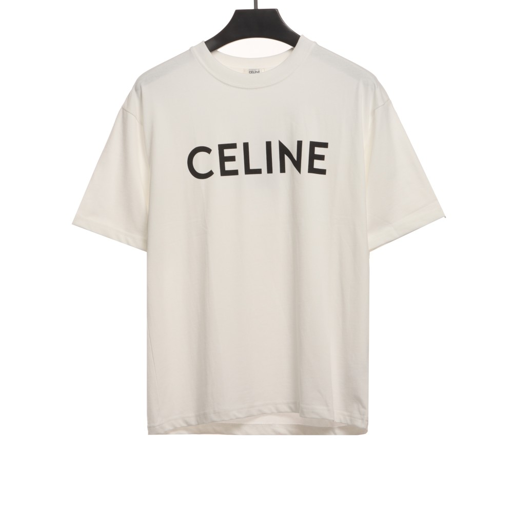 Celine basic letter short-sleeved shirt white T-Shirts