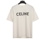 Celine basic letter short-sleeved shirt white T-Shirts