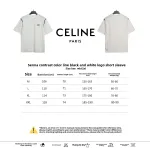  Celine contrasting lines black and white logo short-sleeved shirt 1901 T-Shirts