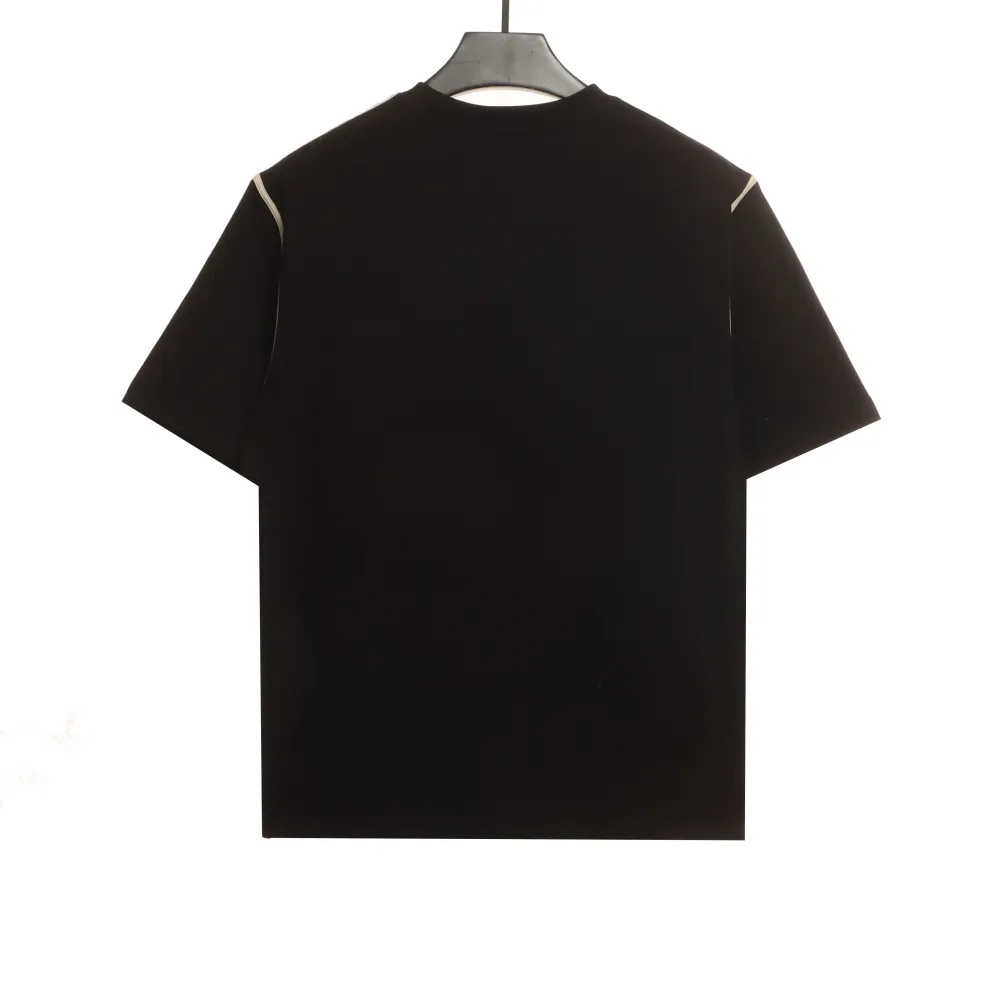  Celine contrasting lines black and white logo short-sleeved shirt 1902 T-Shirts