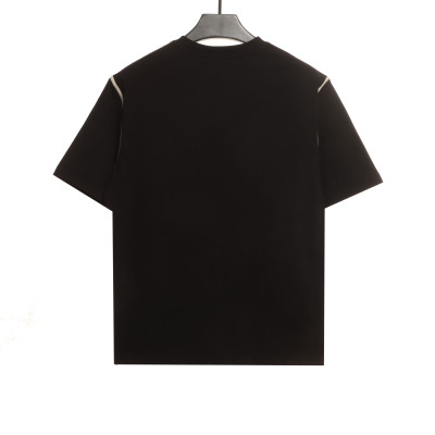 Celine contrasting lines black and white logo short-sleeved shirt 1902 T-Shirts 02