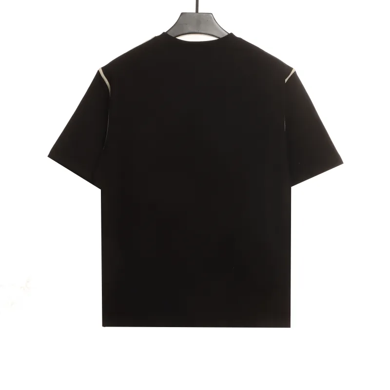  Celine contrasting lines black and white logo short-sleeved shirt 1902 T-Shirts